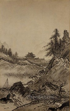 paisaje Sessho Toyo japonés Pinturas al óleo